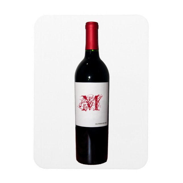Imán Monograma Frasco de Vino Flexi Magnet (Vertical)