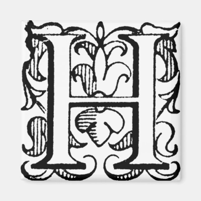 Imán Monograma "H" de Fleur de Lis - Magnet (Frente)