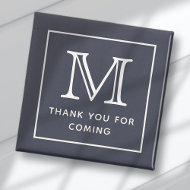 Imán Monograma moderno de Moda simple gracias por venir