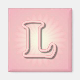 Imán Monograma rosa L