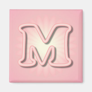 Imán Monograma rosa M