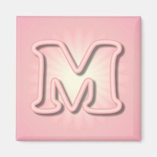 Imán Monograma rosado M