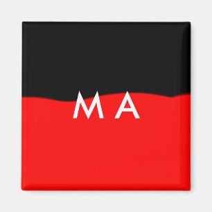 Imán Monograma simple añada su letra de nombre man mini