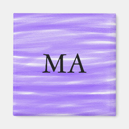 Imán Monograma simple añada su letra de nombre man mini