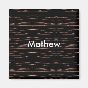 Imán Monograma simple añada su letra de nombre man mini