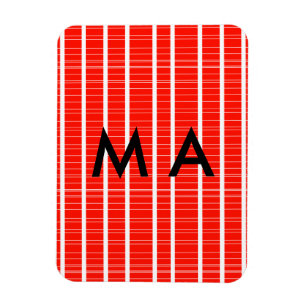 Imán Monograma simple añada su letra de nombre man mini