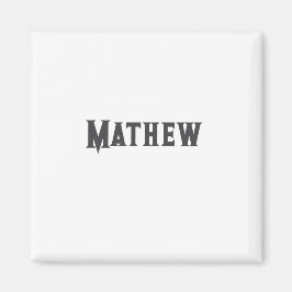 Imán monograma simple de letra inicial agregar nombre l