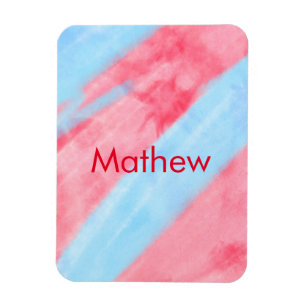 Imán monograma simple de letra inicial añada su nombre 