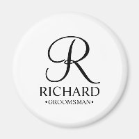 Monograma y nombre del Groomsman personalizado