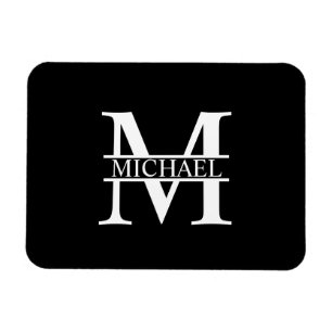 Imán Monograma y nombre personalizados