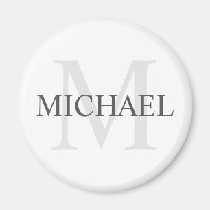 Imán Monograma y nombre personalizados clásicos