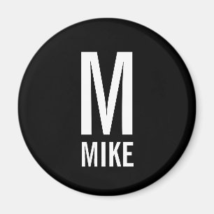 Imán Monograma y nombre personalizados modernos