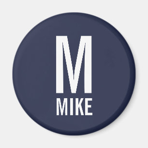 Imán Monograma y nombre personalizados modernos