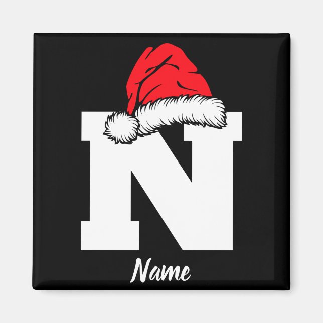 Imán Monogrammed Family Christmas With Name  (Frente)