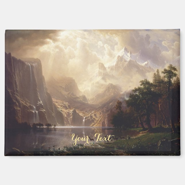 Imán Monogramo de arte paisajístico de Sierra Nevada CA (Anverso)