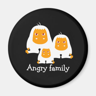 Imán Monos de familia enfadada diseño
