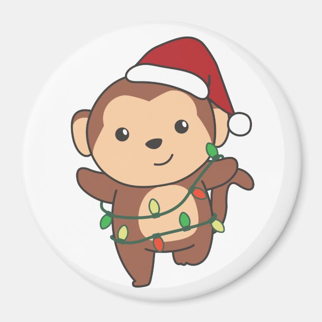 Imán Monos Navidades Animales de Invierno Monkeys Magne (Frente)