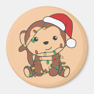 Imán Monos Navidades Animales de Invierno Monkeys Magne