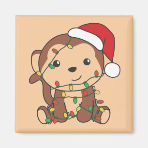 Imán Monos Navidades Animales de Invierno Monkeys Magne