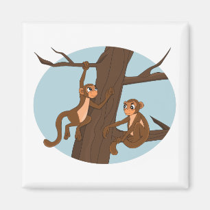 Imán Monos trepando al personalizado del árbol