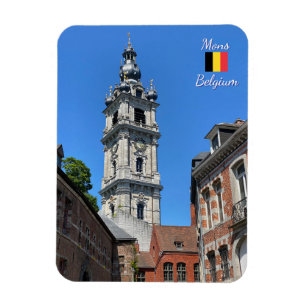 Imán Mons o Bergen antigua ciudad en Bélgica viaje