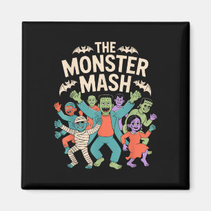 Imán Monster Mash Halloween Dance Fiesta Cute Retro