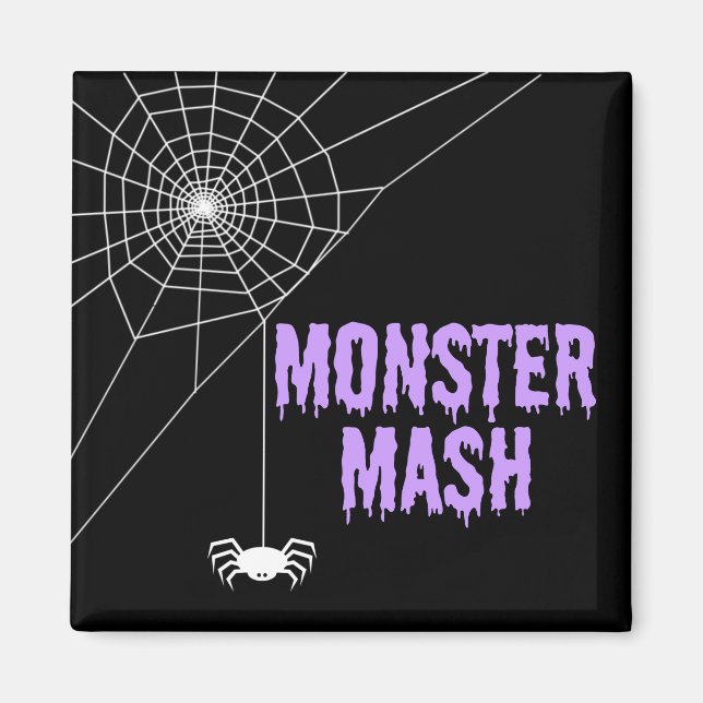 Imán Monster Mash Halloween Spider Web (Frente)
