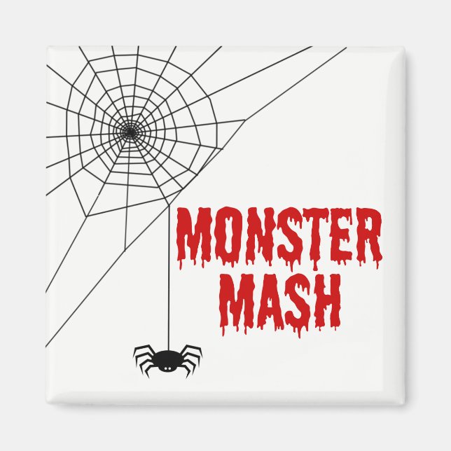 Imán Monster Mash Halloween Spider Web (Frente)
