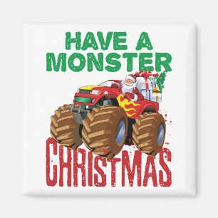 Imán Monster Navidades de camiones Santa Claus Niños ni