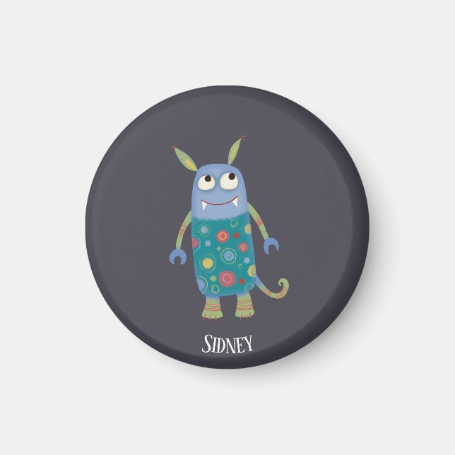 Imán Monster Sidney Custom Name (Frente)