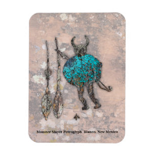 Imán Monster Slayer Petroglyph - Blanco, Mamáes de Nuev
