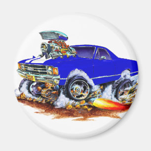 Imán Monster truck Azul-Blanco 1971-72 del EL Camino
