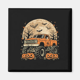 Imán Monster Truck Halloween Jack O Lantern Moon Pumpki