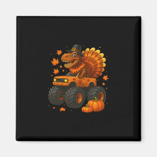 Imán Monster Truck Trex Dinosaur Pavo Otoño Día de Acci