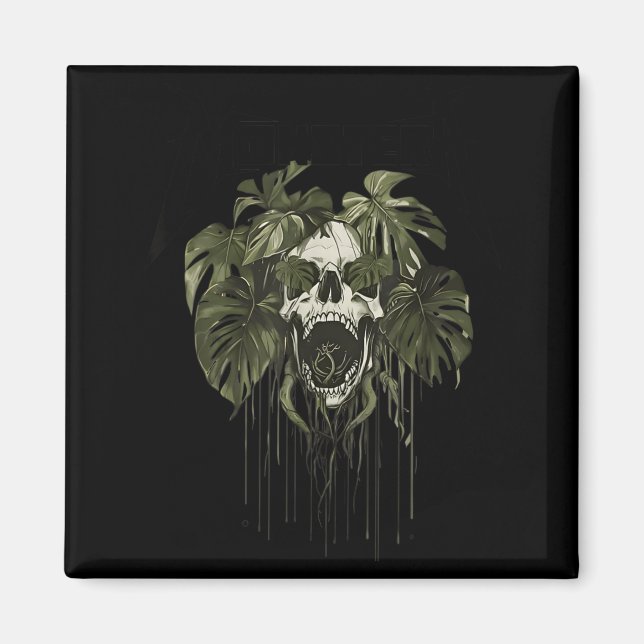 Imán Monstera Funny Skull Plant Lover Nge Gardener Wome (Frente)