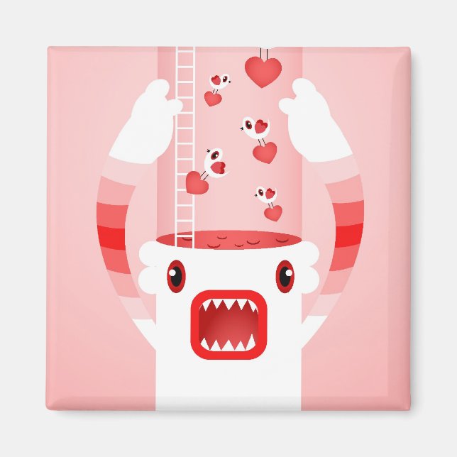 Imán monstruo blanco (Frente)