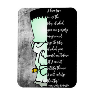 Imán Monstruo de Frankenstein, cita de amor y rabia de