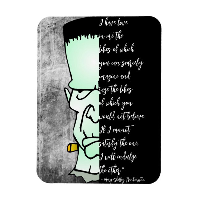 Imán Monstruo de Frankenstein, cita de amor y rabia de  (Vertical)