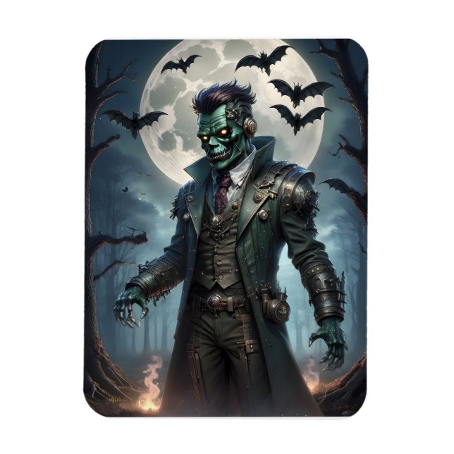 Imán Monstruo de Frankenstein Steampunk de Halloween (Vertical)