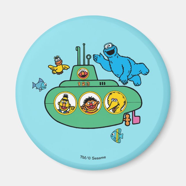 Imán Monstruo de la cookie y submarino de las brasas sé (Frente)