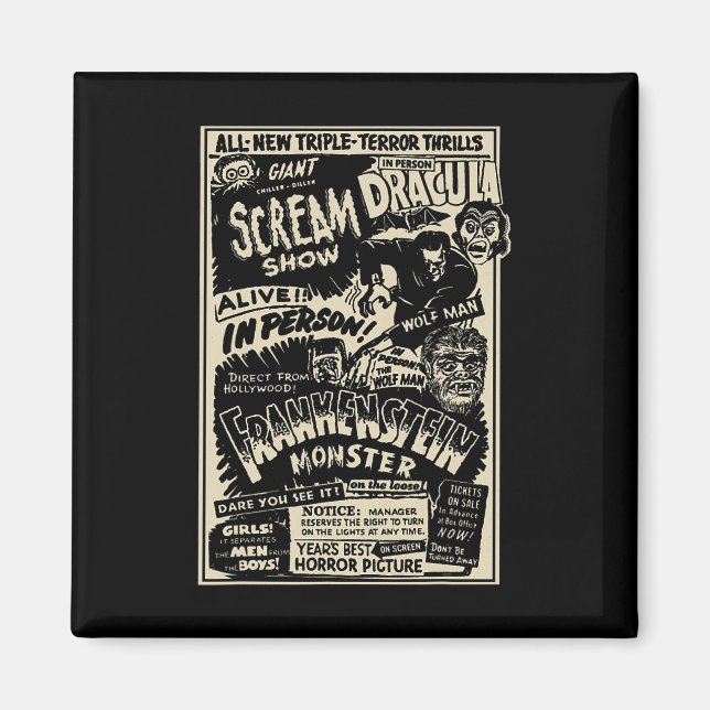 Imán Monstruo de la película de terror Mummy Dracula We (Frente)