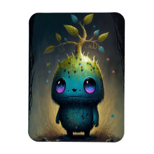 Imán Monstruo de la planta baja Fantasy Art Magnet