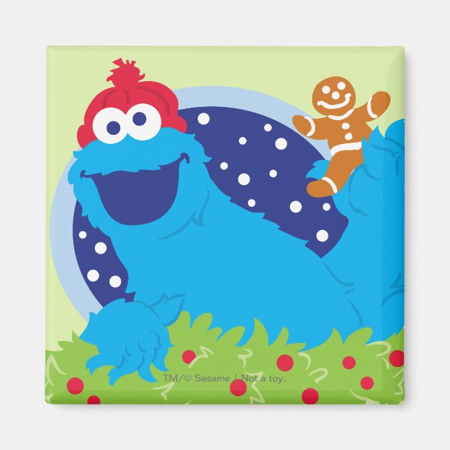 Imán Monstruo de las galletas de Santa (Frente)