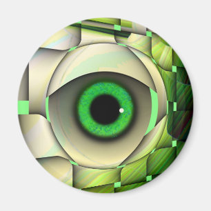 Imán Monstruo de ojos verdes