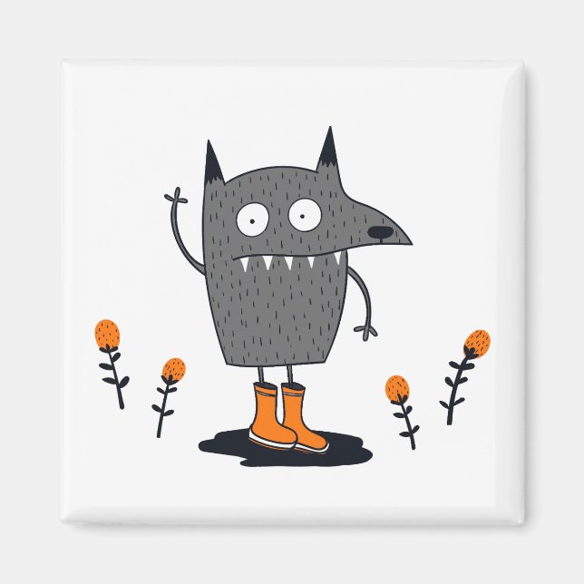 Imán Monstruo de ondulación divertida (Frente)