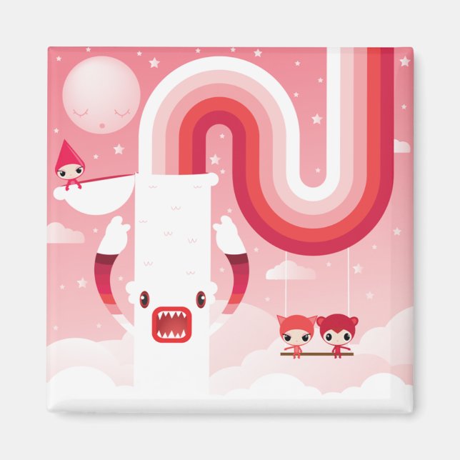 Imán monstruo del arco iris (Frente)