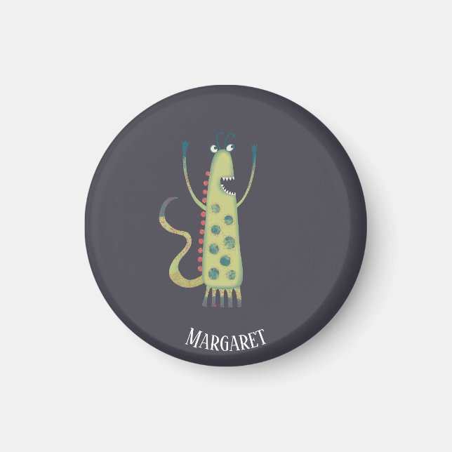 Imán Monstruo lindo personalizado (Frente)