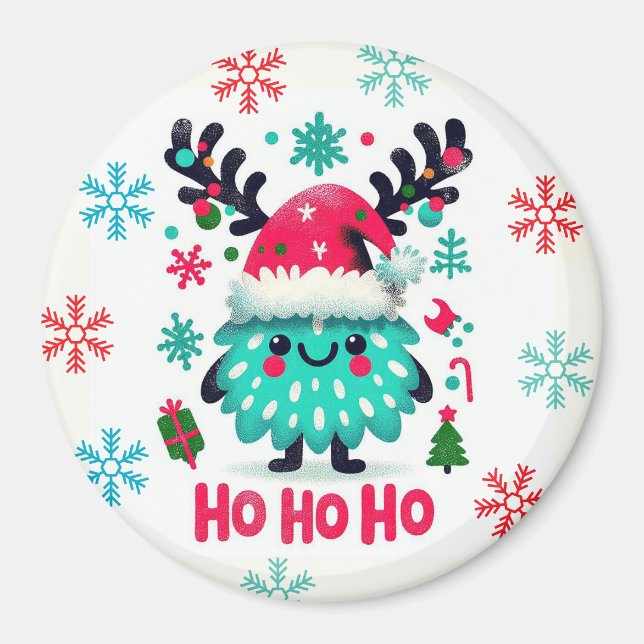 Imán Monstruo monstruo de Navidades esponjosos (Frente)