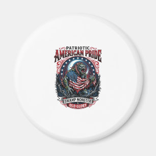 Imán Monstruo Patriótico del Pantano Horror Old Glory P