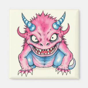 Imán Monstruo rosa y azul